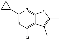 4-chloro-2-cyclopropyl-5,6-dimethylthieno[2,3-d]pyrimidine 结构式