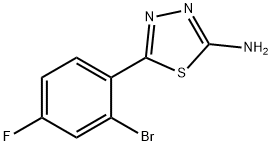 5-(2-bromo-4-fluorophenyl)-1,3,4-thiadiazol-2-amine 结构式