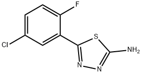 5-(5-chloro-2-fluorophenyl)-1,3,4-thiadiazol-2-amine 结构式