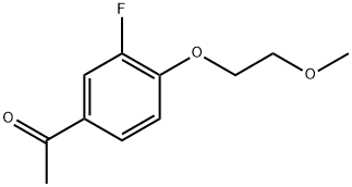 1-(3-氟-4-(2-甲氧基乙氧基)苯基)乙-1-酮 结构式