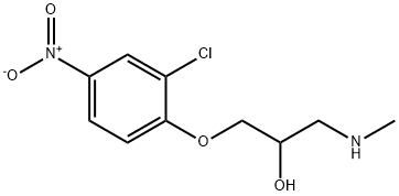 1-(2-氯-4-硝基苯氧基)-3-(甲基氨基)丙烷-2-醇 结构式