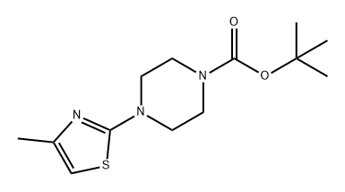 1-Piperazinecarboxylic acid, 4-(4-methyl-2-thiazolyl)-, 1,1-dimethylethyl ester 结构式