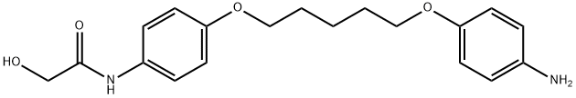 Acetamide, N-[4-[[5-(4-aminophenoxy)pentyl]oxy]phenyl]-2-hydroxy- 结构式