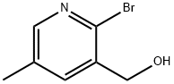 3-吡啶甲醇,2-溴-5-甲基- 结构式