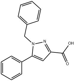 1-苄基-5-苯基-1H-吡唑-3-羧酸 结构式