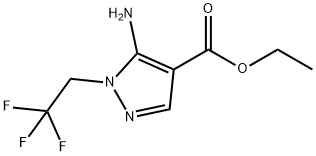5-氨基-1-(2,2,2-三氟乙基)-1H-吡唑-4-羧酸乙酯 结构式