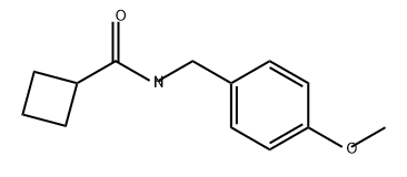 N-(4-甲氧基苄基)环丁烷酰胺 结构式