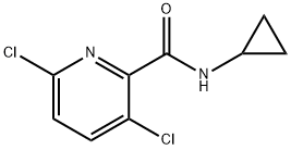 3,6-dichloro-N-cyclopropylpicolinamide 结构式