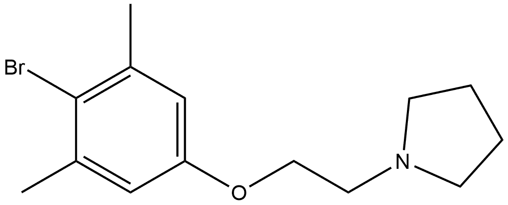 1-[2-(4-Bromo-3,5-dimethylphenoxy)ethyl]pyrrolidine 结构式