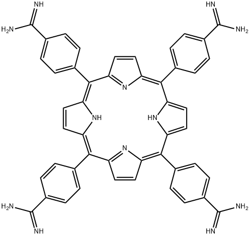 4,4',4'',4'''-(PORPHYRIN-5,10,15,20-TETRAYL)TETRABENZIMIDAMIDE 结构式