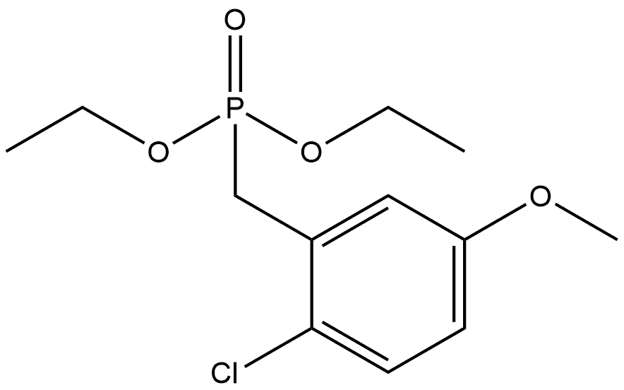 Diethyl P-[(2-chloro-5-methoxyphenyl)methyl]phosphonate 结构式