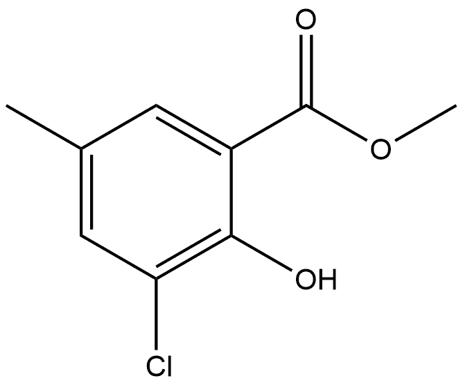 Methyl 3-chloro-2-hydroxy-5-methylbenzoate 结构式