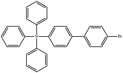 4′-溴-(1,1′-联苯)-4-基]三苯基硅烷 结构式