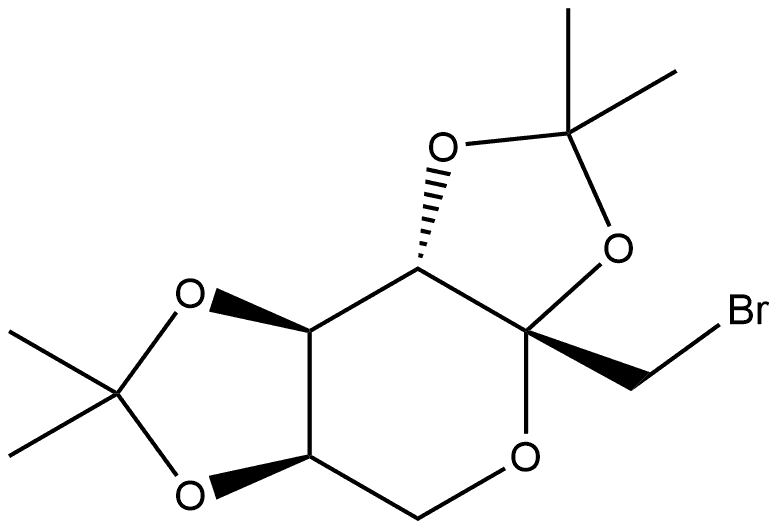 β-D-Fructopyranose, 1-bromo-1-deoxy-2,3:4,5-bis-O-(1-methylethylidene)- 结构式