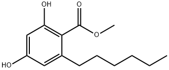 2,4-二羟基-6-己基-苯甲酸甲酯 结构式