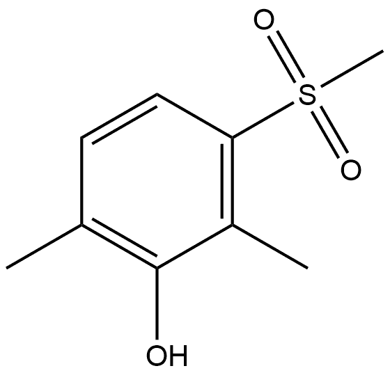 2,6-Dimethyl-3-(methylsulfonyl)phenol 结构式