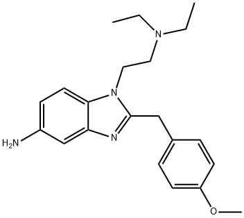1H-Benzimidazole-1-ethanamine, 5-amino-N,N-diethyl-2-[(4-methoxyphenyl)methyl]- 结构式