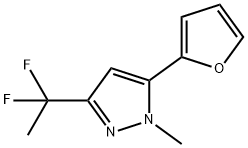 3-(1,1-Difluoroethyl)-5-(2-furanyl)-1-methyl-1H-pyrazole 结构式