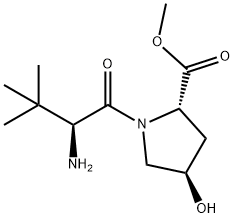 (2S,4R)-1-((S)-2-氨基-3,3-二甲基丁酰基)-4-羟基吡咯烷-2-羧酸甲酯 结构式