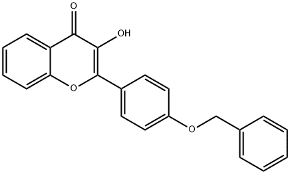 4H-1-Benzopyran-4-one, 3-hydroxy-2-[4-(phenylmethoxy)phenyl]- 结构式