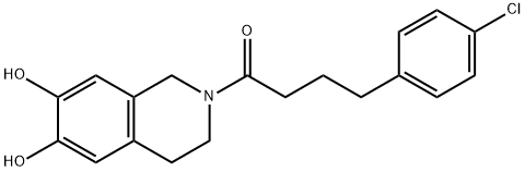 1-Butanone, 4-(4-chlorophenyl)-1-(3,4-dihydro-6,7-dihydroxy-2(1H)-isoquinolinyl)- 结构式