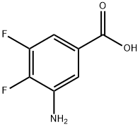 3-氨基-4,5-二氟苯甲酸 结构式