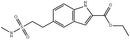 1H-Indole-2-carboxylic acid, 5-[2-[(methylamino)sulfonyl]ethyl]-, ethyl ester 结构式