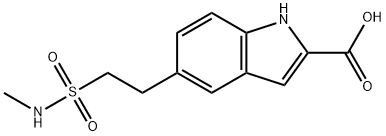 1H-Indole-2-carboxylic acid, 5-[2-[(methylamino)sulfonyl]ethyl]- 结构式