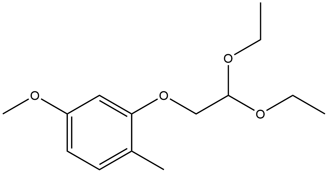 2-(2,2-Diethoxyethoxy)-4-methoxy-1-methylbenzene 结构式