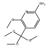 2-Pyridinamine, 6-methoxy-5-(trimethoxymethyl)- 结构式