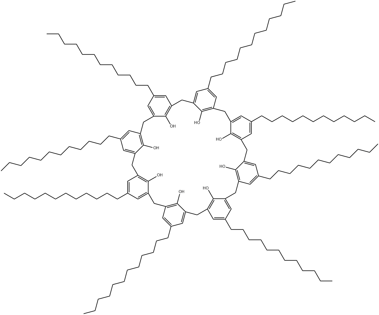 PARA-DODECYLCALIX(8)ARENE 结构式