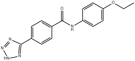 N-(4-乙氧基苯基)-4-(1H-四唑-5-基)苯甲酰胺 结构式