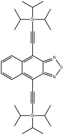 4,9-双((三异丙基甲硅烷基)乙炔基)萘并[2,3-C] [1,2,5]噻二唑 结构式