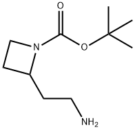 2-(2-氨基-乙基)-氮杂环丁烷-1-甲酸叔丁酯 结构式