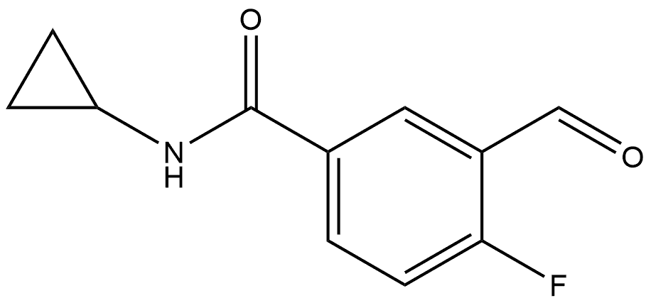 N-cyclopropyl-4-fluoro-3-formylbenzamide 结构式