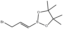 (E)-2-(3-溴丙-1-烯-1-基)-4,4,5,5-四甲基-1,3,2-二氧硼杂环戊烷 结构式