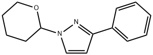 1H-Pyrazole, 3-phenyl-1-(tetrahydro-2H-pyran-2-yl)- 结构式