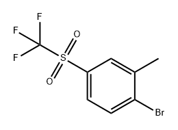 1-溴-2-甲基-4-[(三氟甲基)磺酰基]苯 结构式