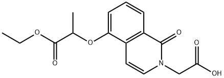 2(1H)-Isoquinolineacetic acid, 5-(2-ethoxy-1-methyl-2-oxoethoxy)-1-oxo- 结构式
