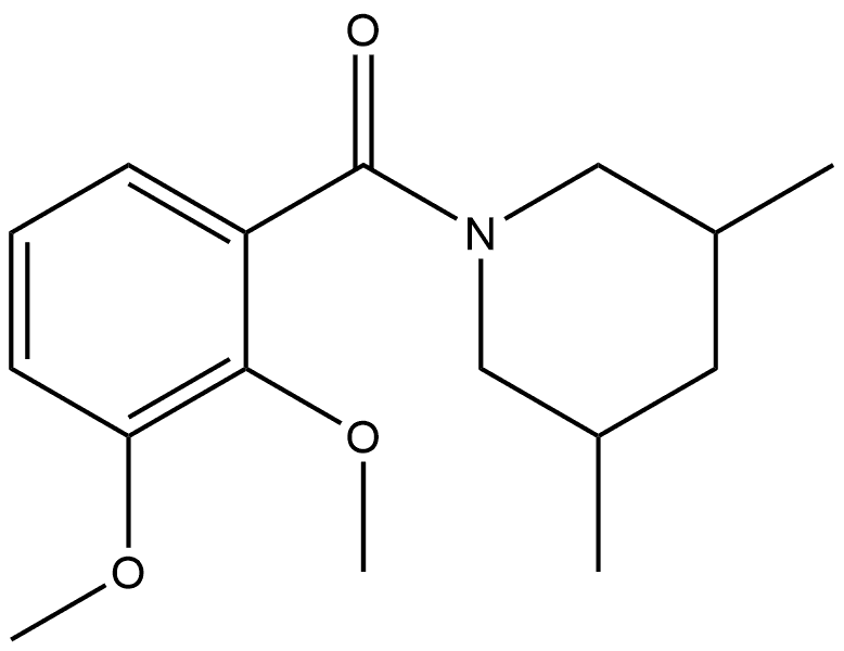 (2,3-Dimethoxyphenyl)(3,5-dimethyl-1-piperidinyl)methanone 结构式