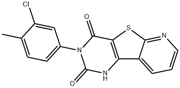 3-(3-chloro-4-methylphenyl)-1H-pyrido[2,3]thieno[2,4-b]pyrimidine-2,4-dione 结构式