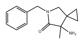 5-Azaspiro[2.4]heptan-6-one, 7-amino-7-methyl-5-(phenylmethyl)- 结构式