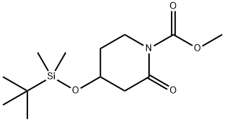 Methyl 4-((tert-butyldimethylsilyl)oxy)-2-oxopiperidine-1-carboxylate 结构式