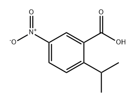 2-异丙基-5-硝基苯甲酸 结构式