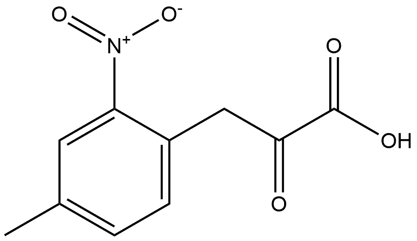 Benzenepropanoic acid, 4-methyl-2-nitro-α-oxo- 结构式