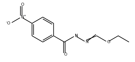 Benzoic acid, 4-nitro-, 2-(ethoxymethylene)hydrazide 结构式