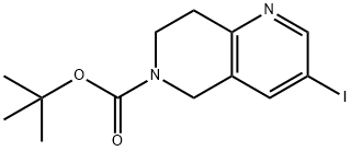 3-碘-7,8-二氢-1,6-萘啶-6(5H)-羧酸叔丁酯 结构式