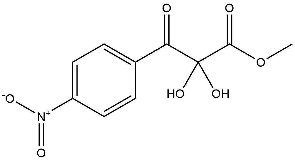 methyl 2,2-dihydroxy-3-(4-nitrophenyl)-3-oxopropanoate 结构式