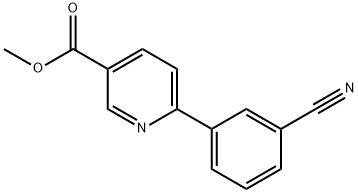 3-Pyridinecarboxylic acid, 6-(3-cyanophenyl)-, methyl ester 结构式