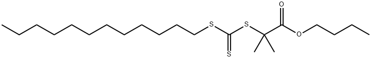 2-甲基-2-[(十二烷基硫烷基硫代羰基)硫烷基]丙酸, 丁酯 结构式